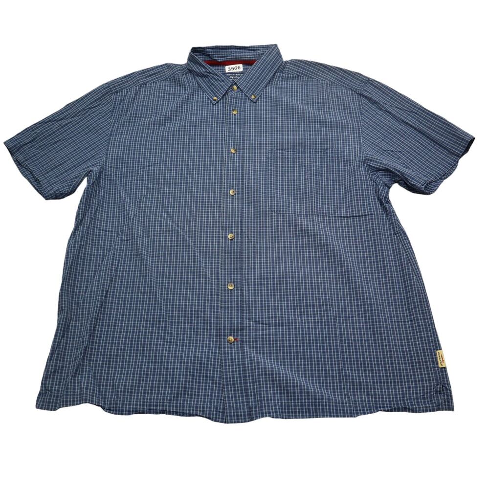 Levis Shirt Mens XL Extra Blue Plaid Pocket Dress Workwear Premium Button Up